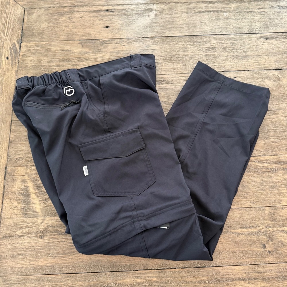 Magellan Outdoors Boys Overcast Zip Off Pants Black Fish Gear L 14-16 NWT